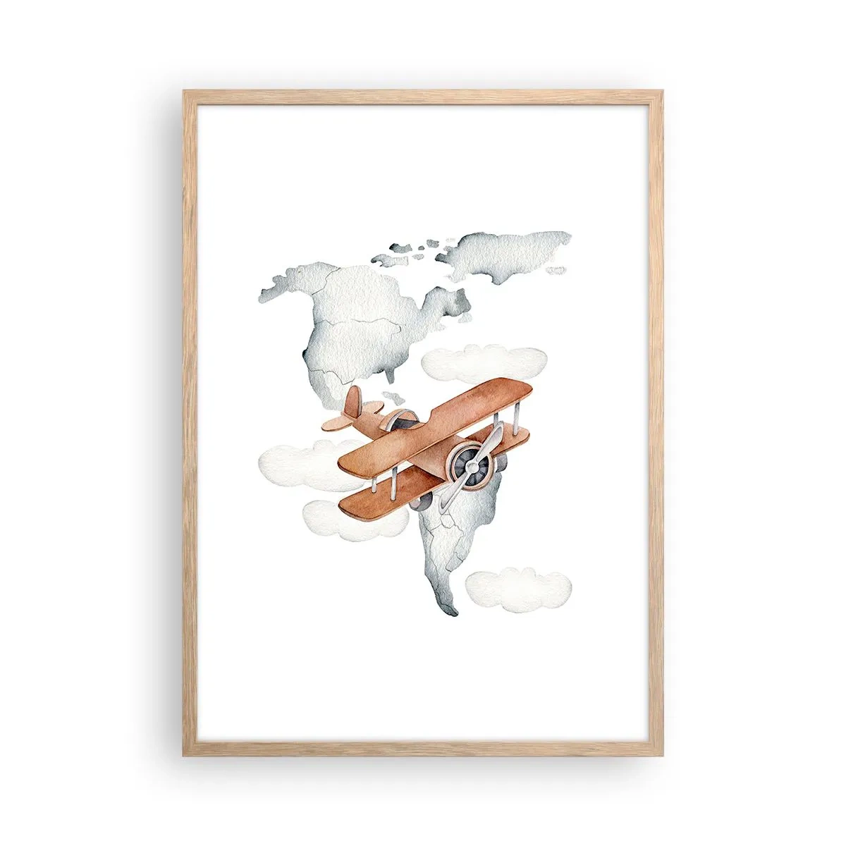 Plakát v rámu světlý dub - V průkopnickém duchu - 50x70 cm