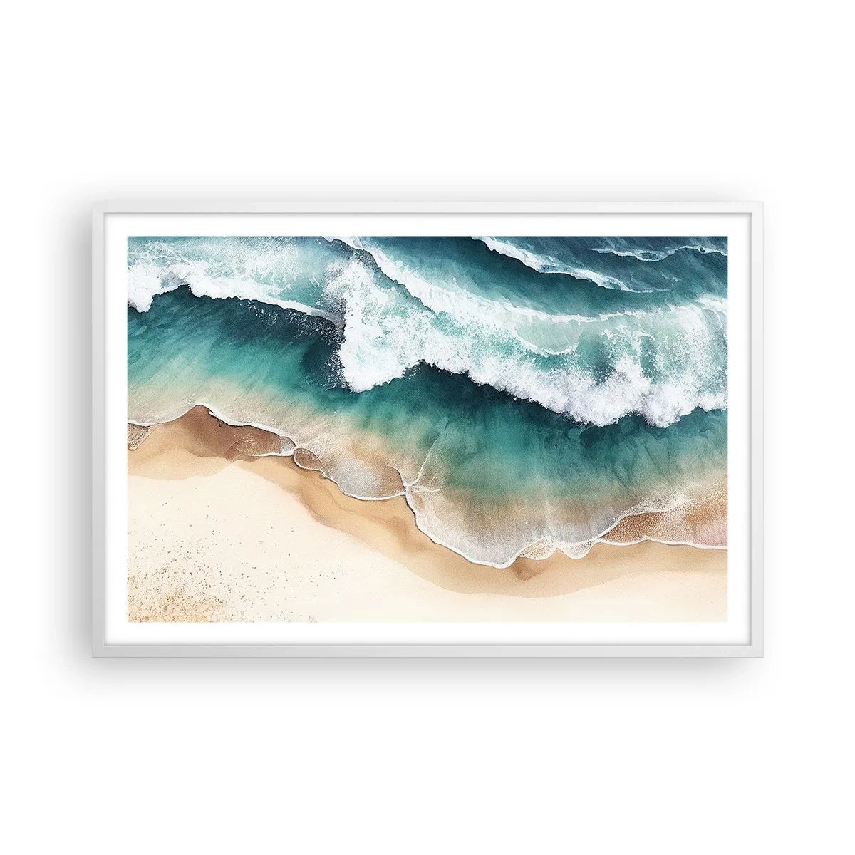 Plakát v bílém rámu - Odvěké setkání - 91x61 cm