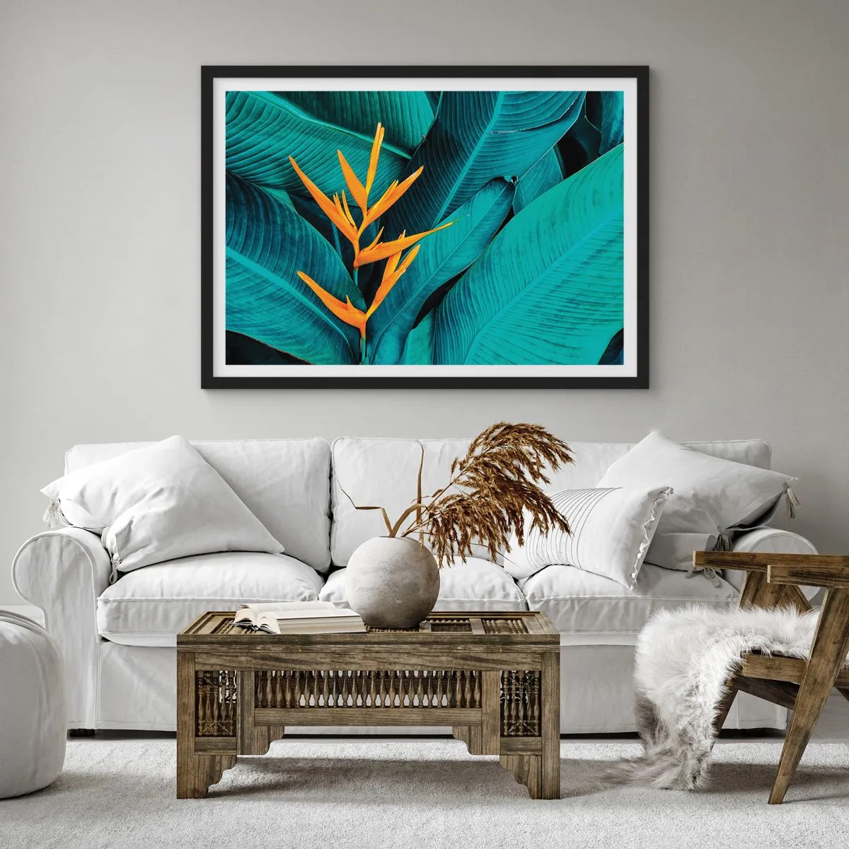 Plakát v černém rámu - Rajský květ - 70x50 cm
