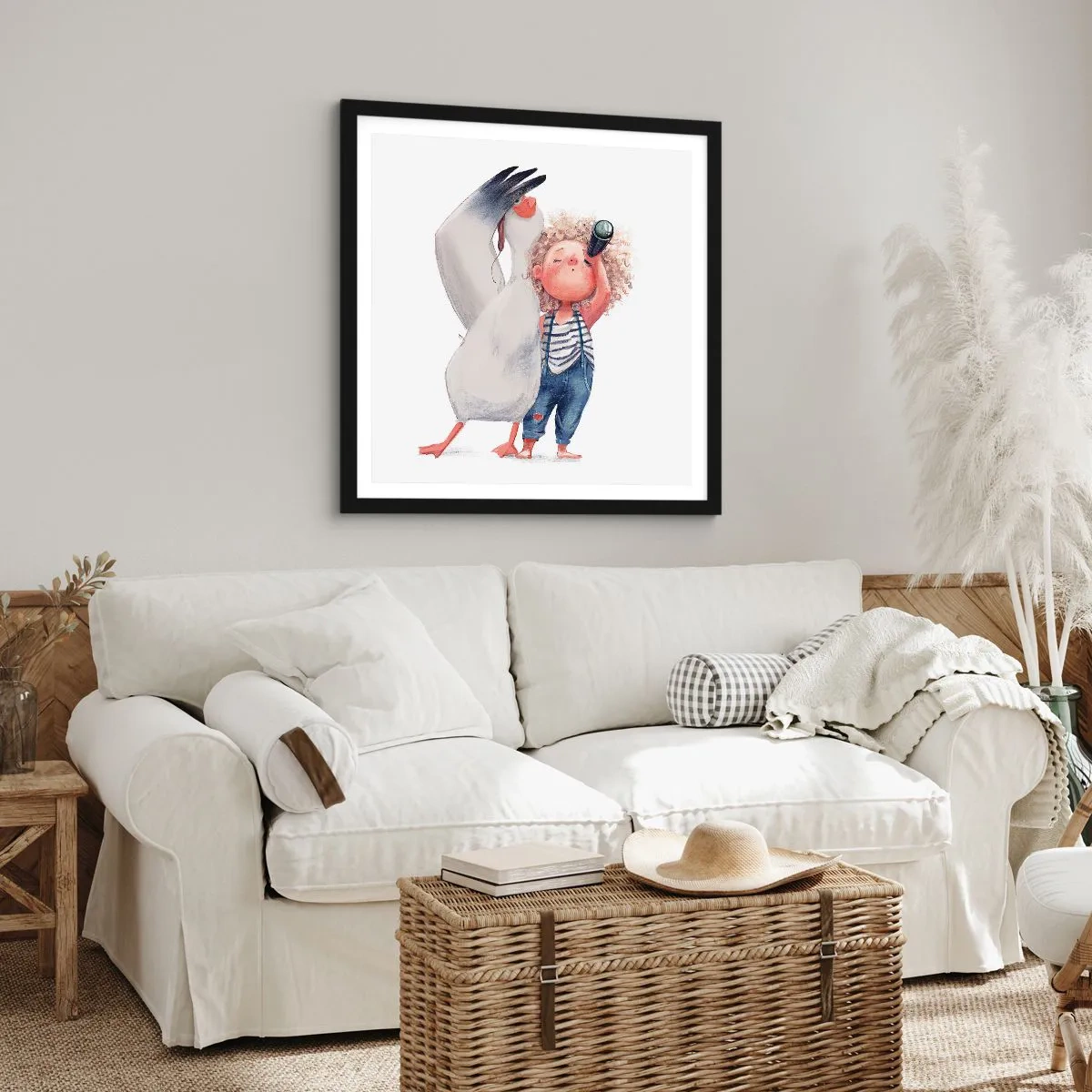 Plakát v černém rámu - Plán na skvělou cestu - 40x40 cm