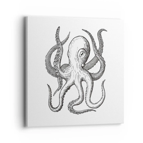 Obraz na plátně - Tančící s vlnami - 40x40 cm