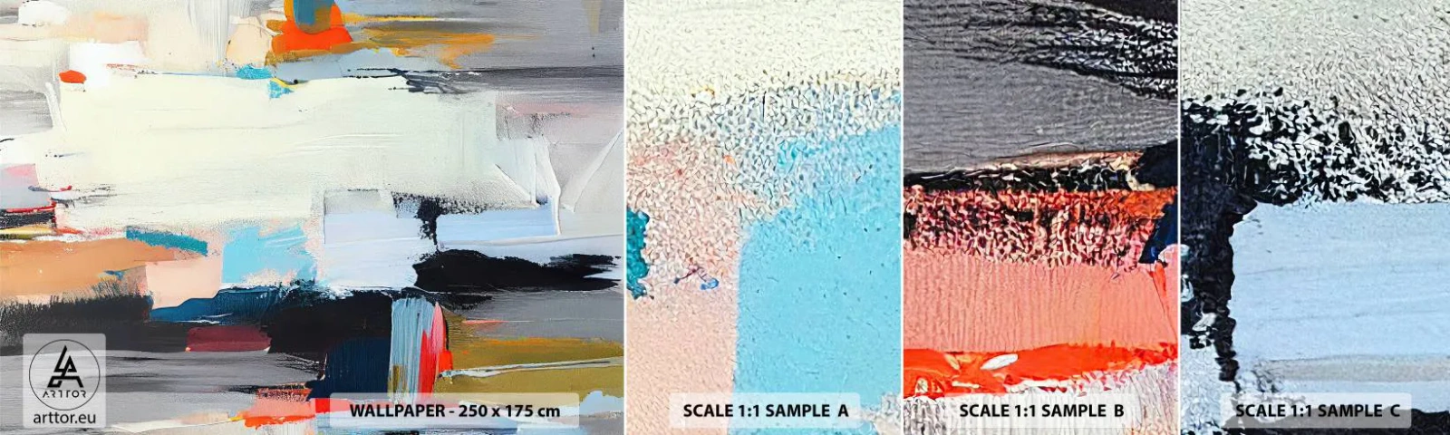 Vzor Fototapety Samolepicí Deluxe Sticker - Nějaký způsob? - Moderní, Barvy, Minimalistický - 100x30 cm