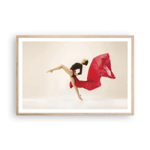 Plakát v rámu světlý dub - Červené a černé - 91x61 cm