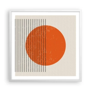 Plakát v bílém rámu - Vždy slunce - 60x60 cm