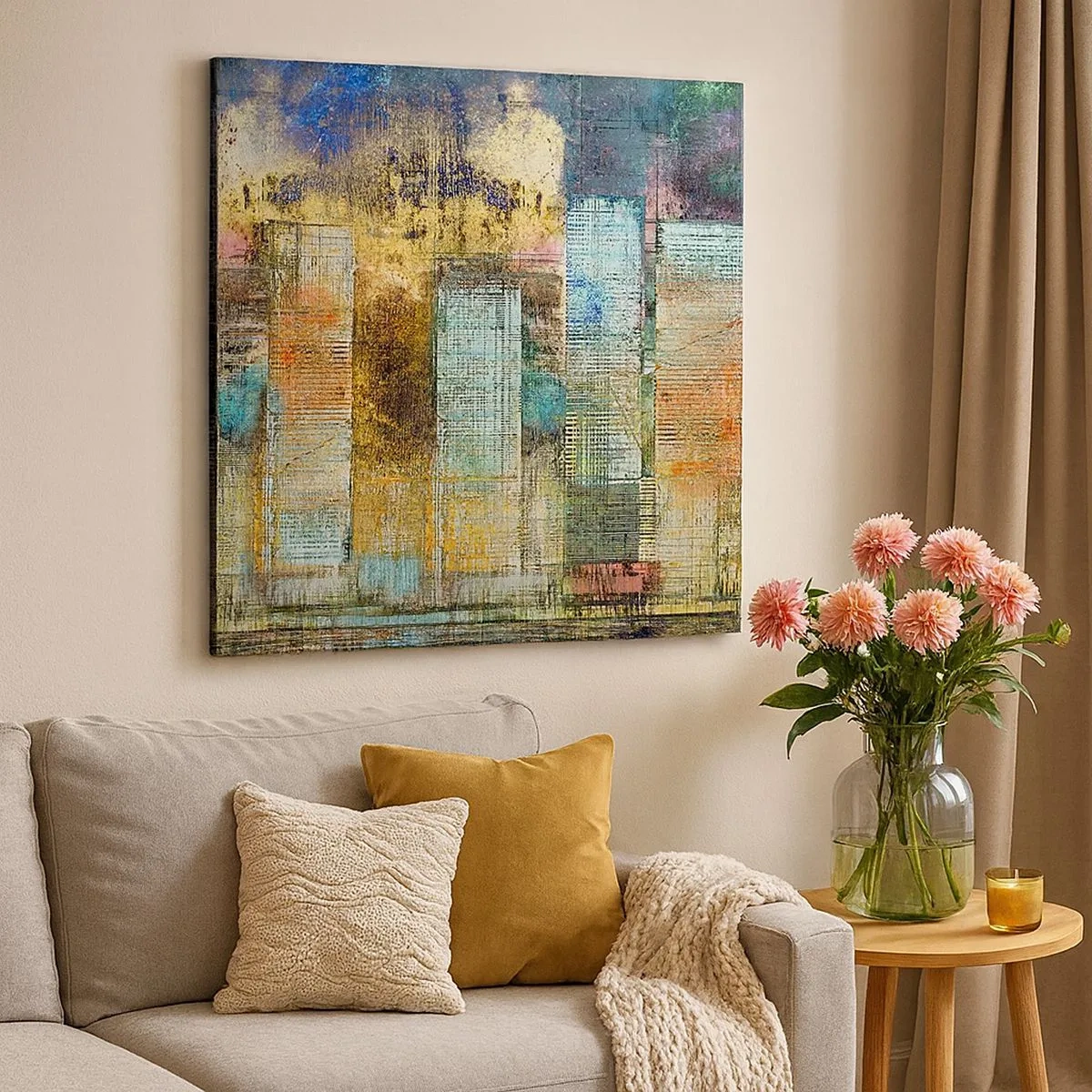 Obraz na plátně - Prosluněná metropole - 30x30 cm