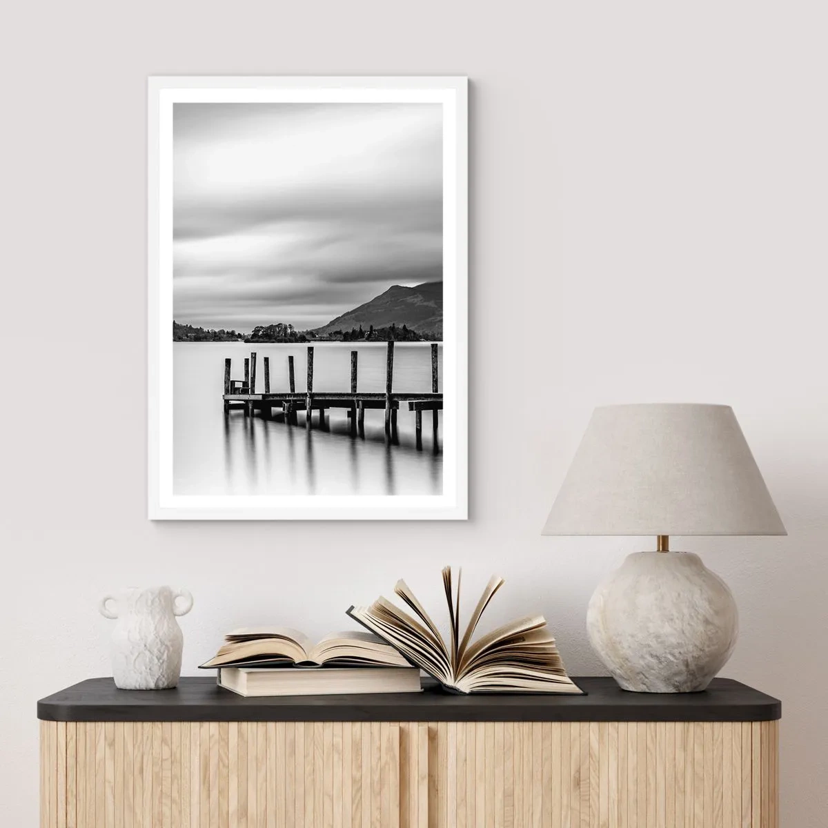 Plakát v bílém rámu - Jemnost a síla - 61x91 cm