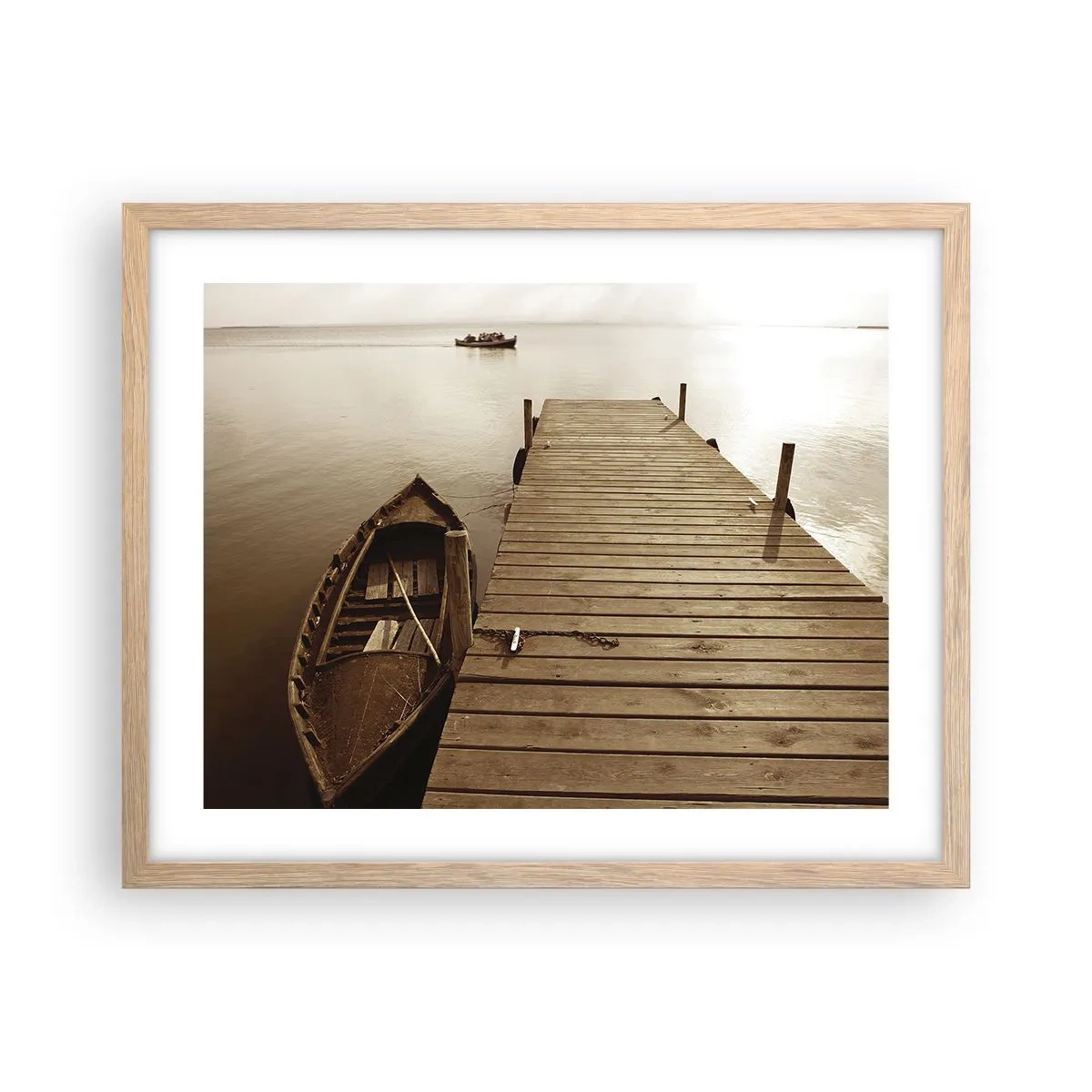 Plakát v rámu světlý dub - Velký klid - 50x40 cm