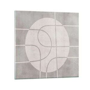 Obraz na skle - Kruhově a přímo - 60x60 cm