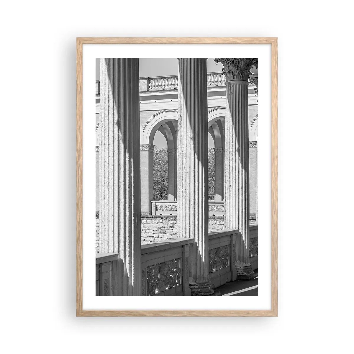 Plakát v rámu světlý dub - Slunná arkáda - 50x70 cm