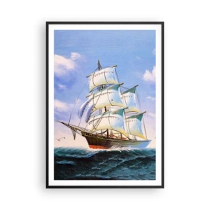 Plakát v černém rámu - Hrdě s větrem - 70x100 cm