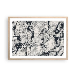 Plakát v rámu světlý dub - Prolínání protikladů - 70x50 cm