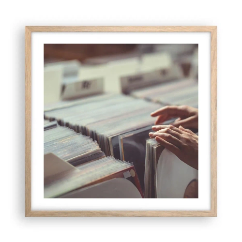 Plakát v rámu světlý dub - Hledání emocí - 50x50 cm