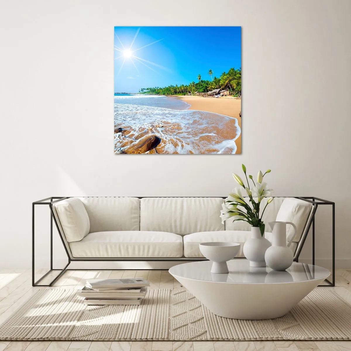 Obraz na skle - Exotické místo pro tebe - 60x60 cm