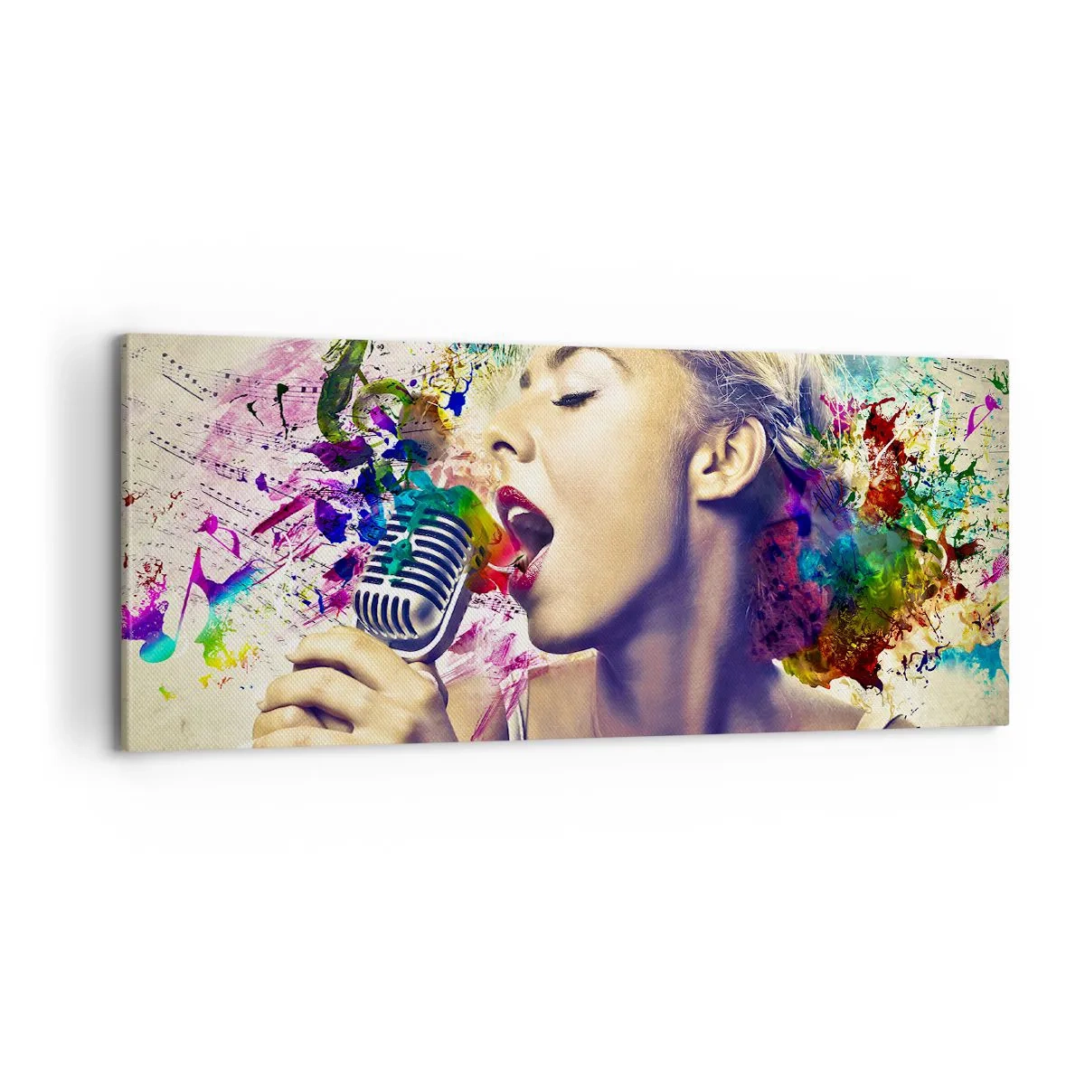 Obraz na plátně - Pomalovat hlasem svět - 100x40 cm
