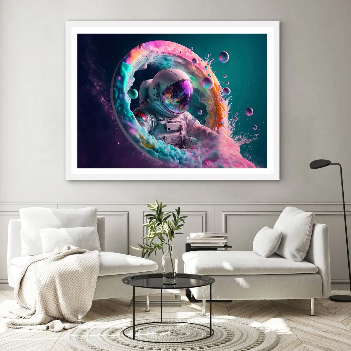 Plakát v bílém rámu - Hvězdná brána - 100x70 cm