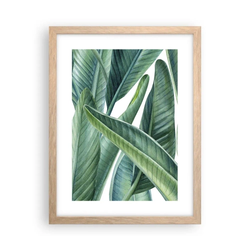 Plakát v rámu světlý dub - Prostě zelená - 30x40 cm