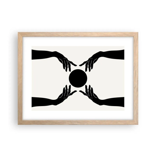 Plakát v rámu světlý dub - Tajné znamení - 40x30 cm