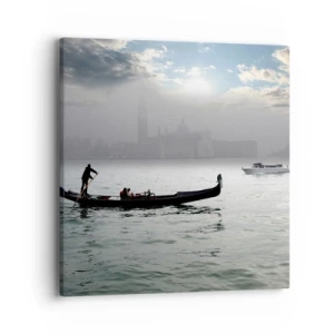 Obraz na plátně - Pohádkové město z vody a mlhy - 40x40 cm