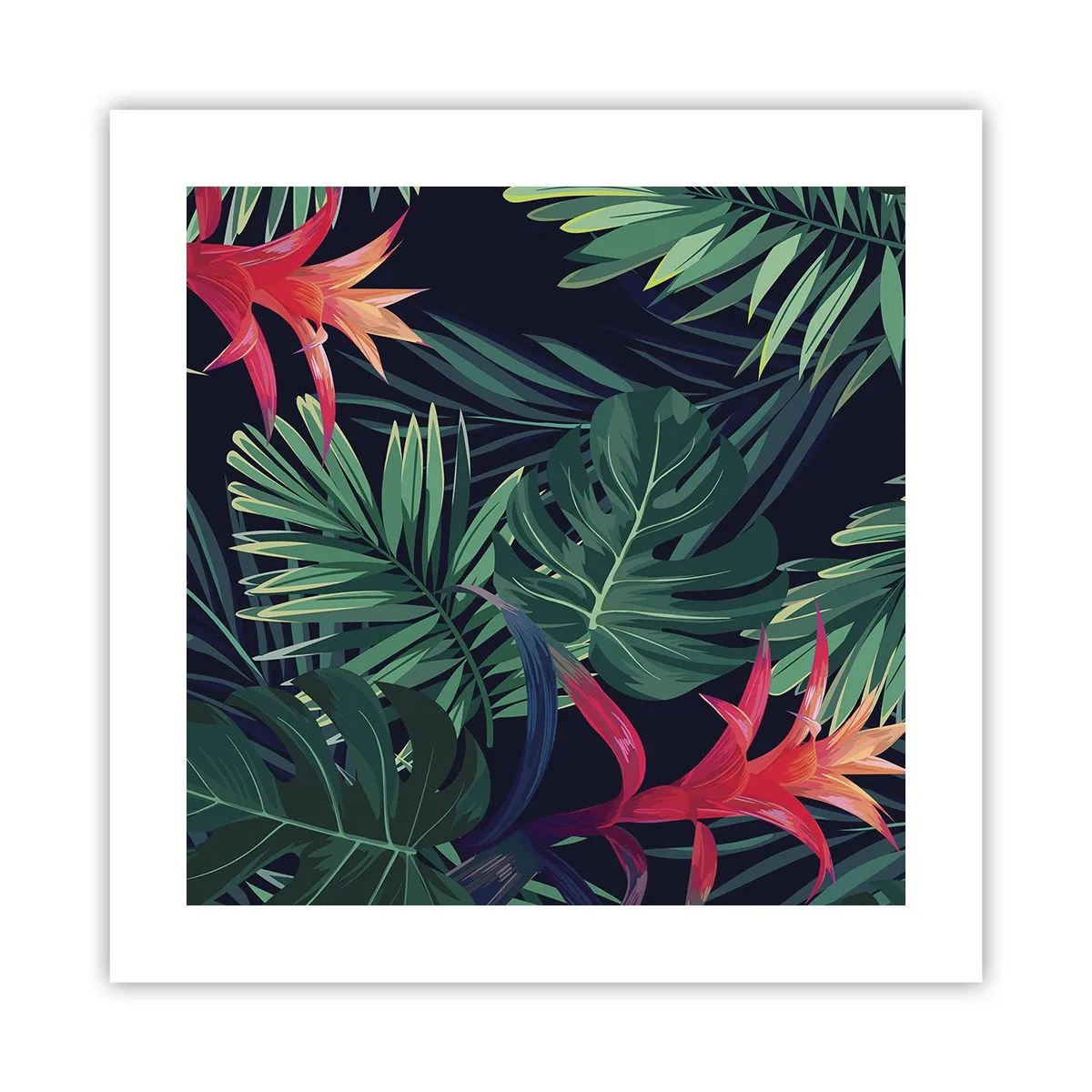 Plakát - Vzplanout v zeleném - 40x40 cm