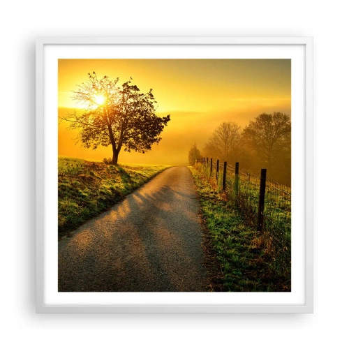 Plakát v bílém rámu - Medové odpoledne - 60x60 cm