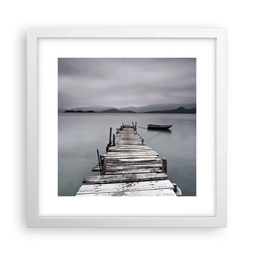 Plakát v bílém rámu - Zítra můžeš vyrazit - 30x30 cm