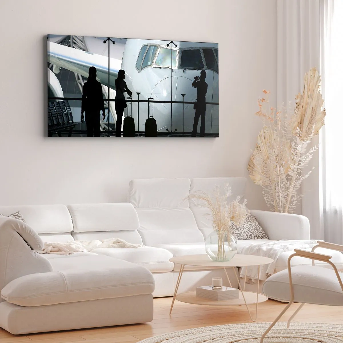 Obraz na plátně - Vis a vis na letišti - 160x50 cm
