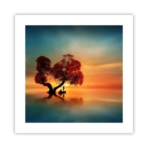 Plakát - Voda a ticho vesmíru - 40x40 cm