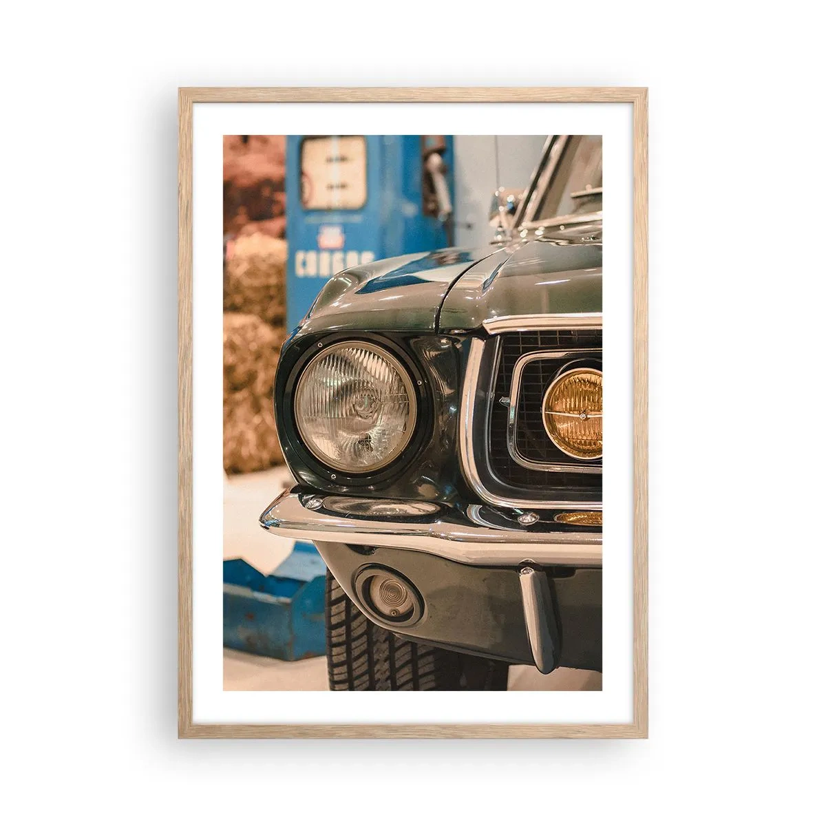 Plakát v rámu světlý dub - Setkání s legendou - 50x70 cm