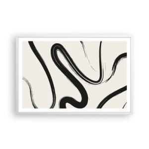 Plakát v bílém rámu - Černobílý rozmar - 91x61 cm