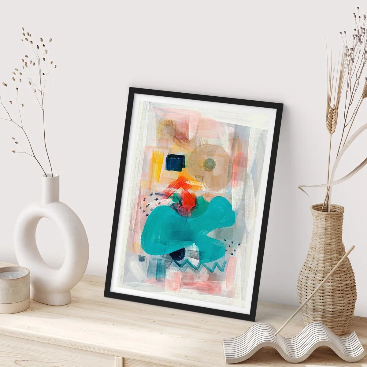 Plakát v černém rámu - Barevná hra - 40x50 cm