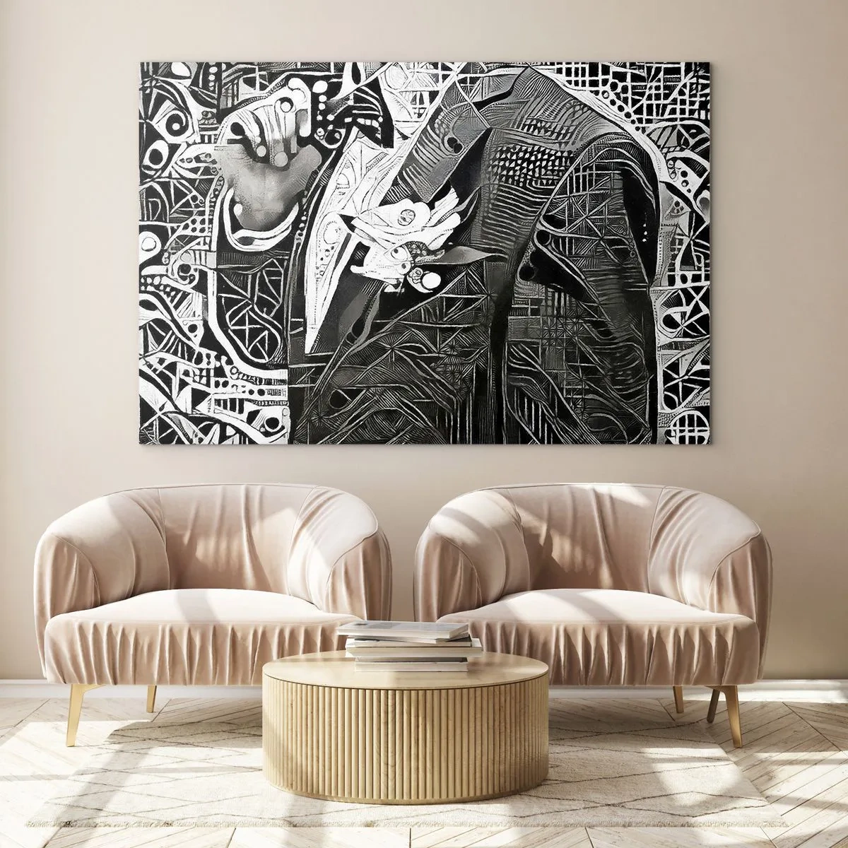 Obraz na skle - Pouze zdánlivě šedý člověk - 100x70 cm