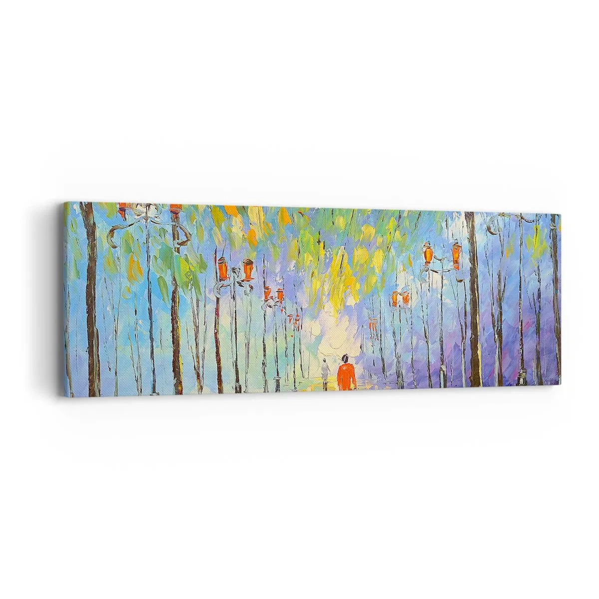 Obraz na plátně - Noční píseň deště - 90x30 cm