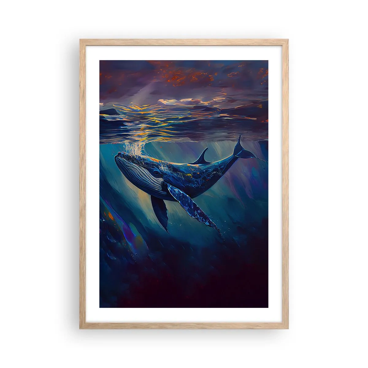 Plakát v rámu světlý dub - Vítej v mém světě - 50x70 cm