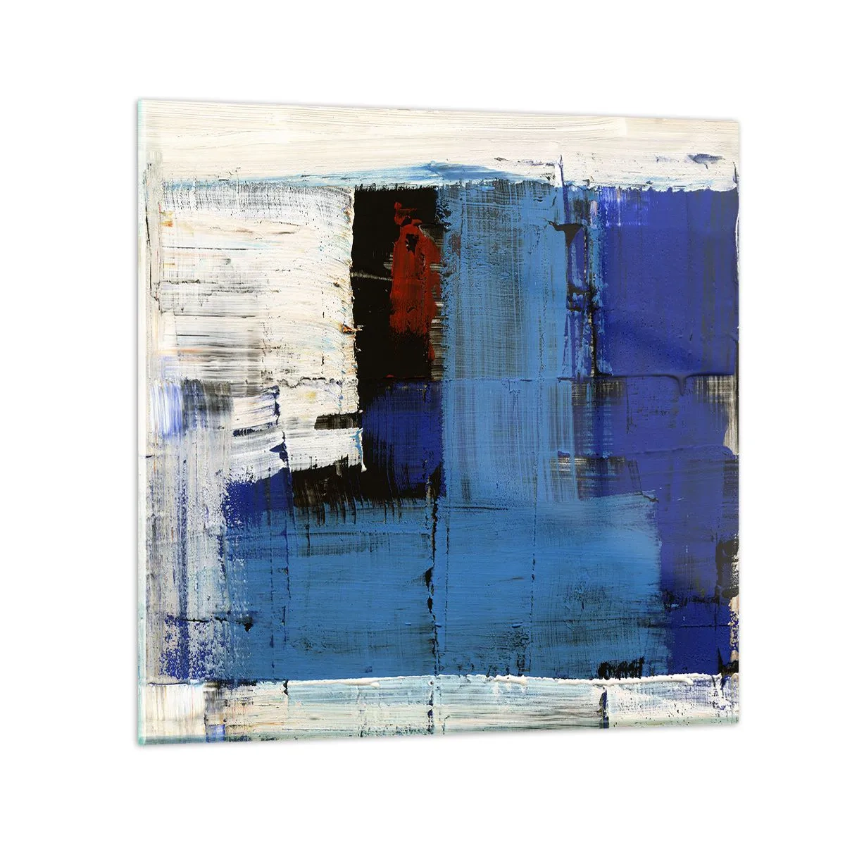 Obraz na skle - Tajemství modré - 70x70 cm