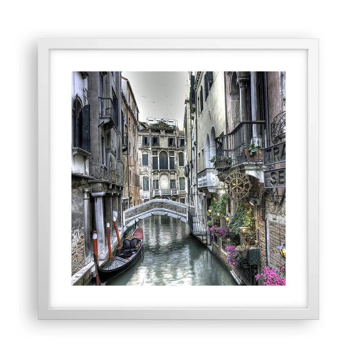 Plakát v bílém rámu - Od staletí v tichém zamyšlení - 40x40 cm