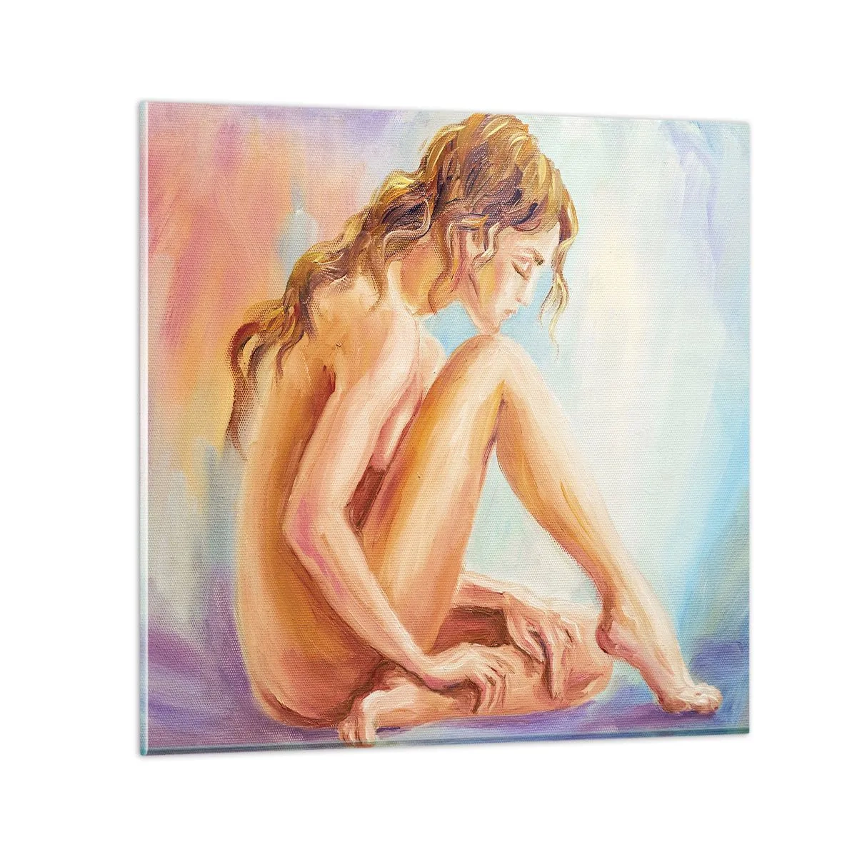Obraz na skle - Akt mládí - 30x30 cm