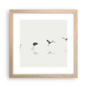 Plakát v rámu světlý dub - Čtyři jednoduché kroky - 30x30 cm
