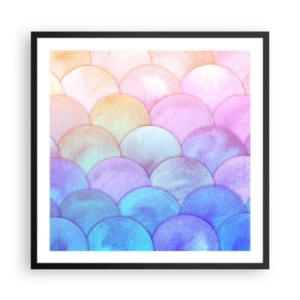 Plakát v černém rámu - Perleťová šupina - 60x60 cm
