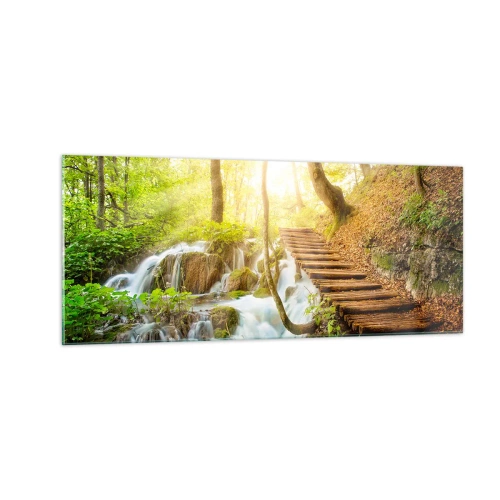 Obraz na skle - Vytoužený chlad - 100x40 cm