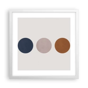 Plakát v bílém rámu - Symbol dokonalosti - 40x40 cm