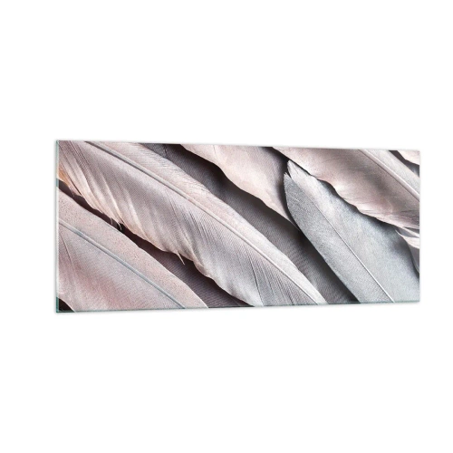 Obraz na skle - V růžové a stříbrné - 100x40 cm