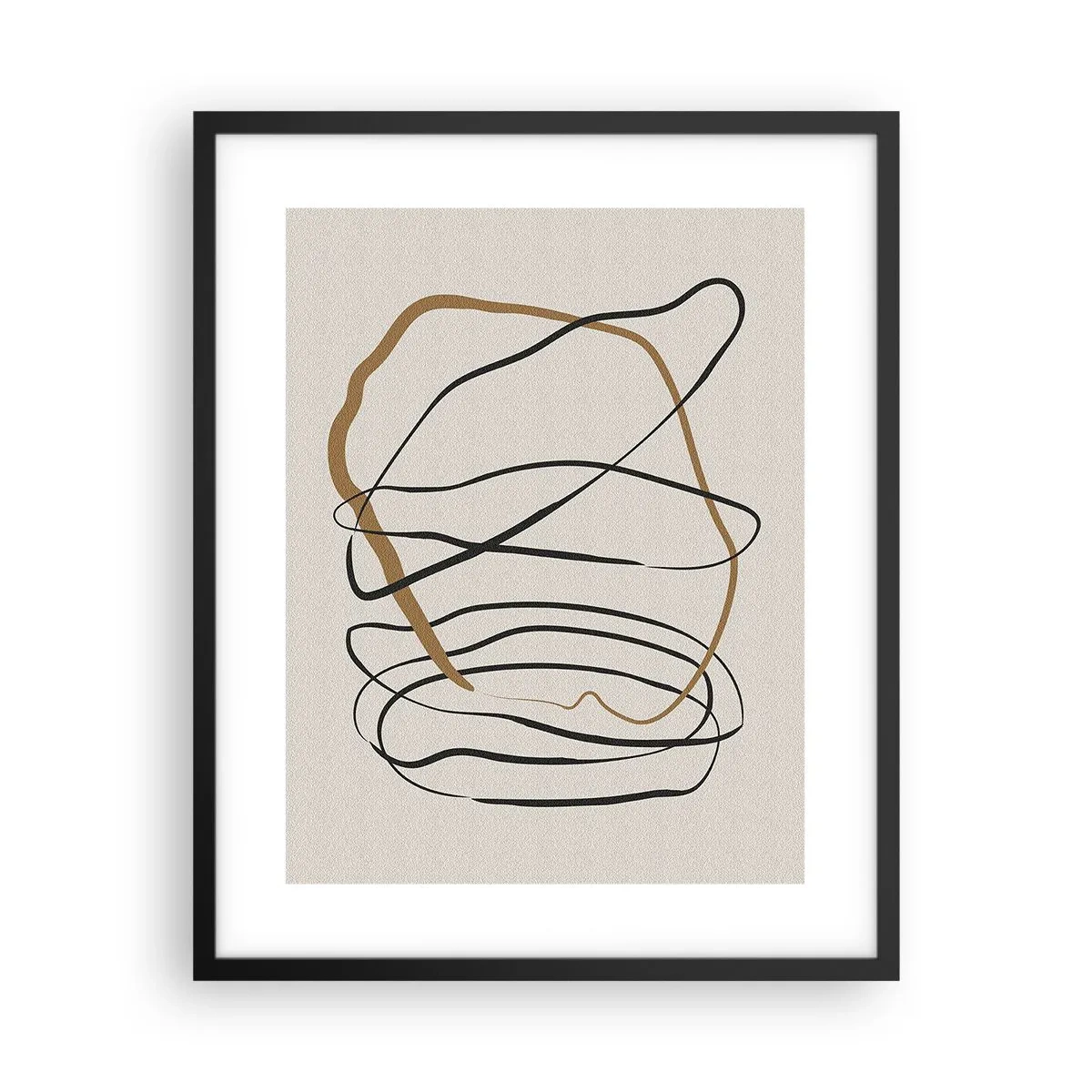 Plakát v černém rámu - Kompozice – tanec ve smyčce - 40x50 cm
