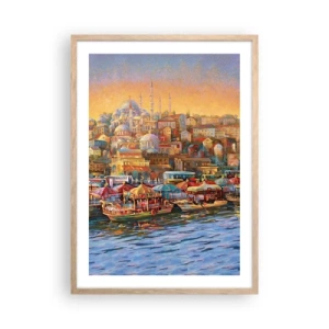 Plakát v rámu světlý dub - Istanbulský příběh - 50x70 cm