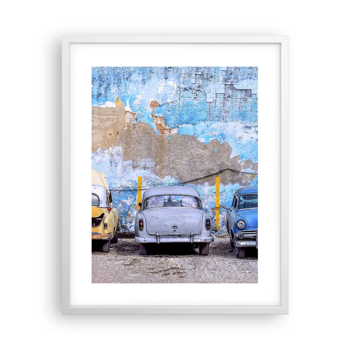 Plakát v bílém rámu - Setkání veteránů - 40x50 cm