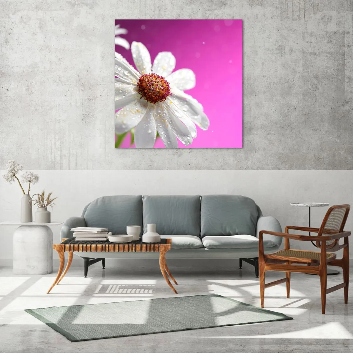 Obraz na skle - Skromný ve své kráse - 70x70 cm