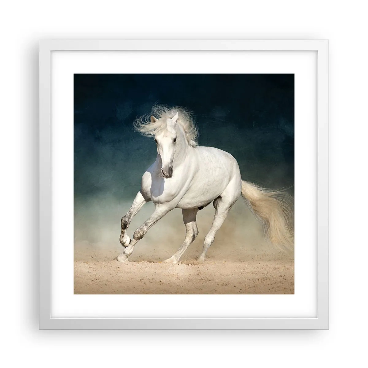 Plakát v bílém rámu - Svoboda v čistém stavu - 40x40 cm