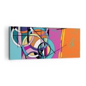 Obraz na plátně - Kruh za kruhem - 120x50 cm