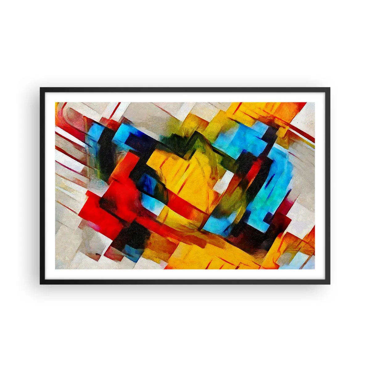 Plakát v černém rámu - Vícebarevné vrstvy - 91x61 cm