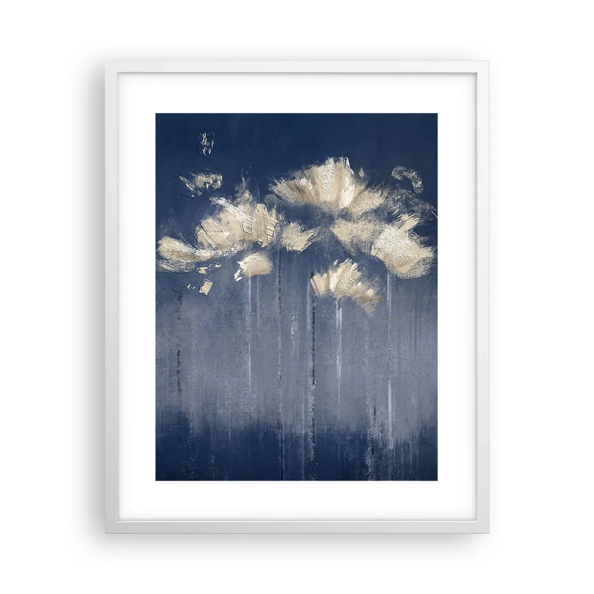 Plakát v bílém rámu - Jako okvětní lístky ve větru - 40x50 cm