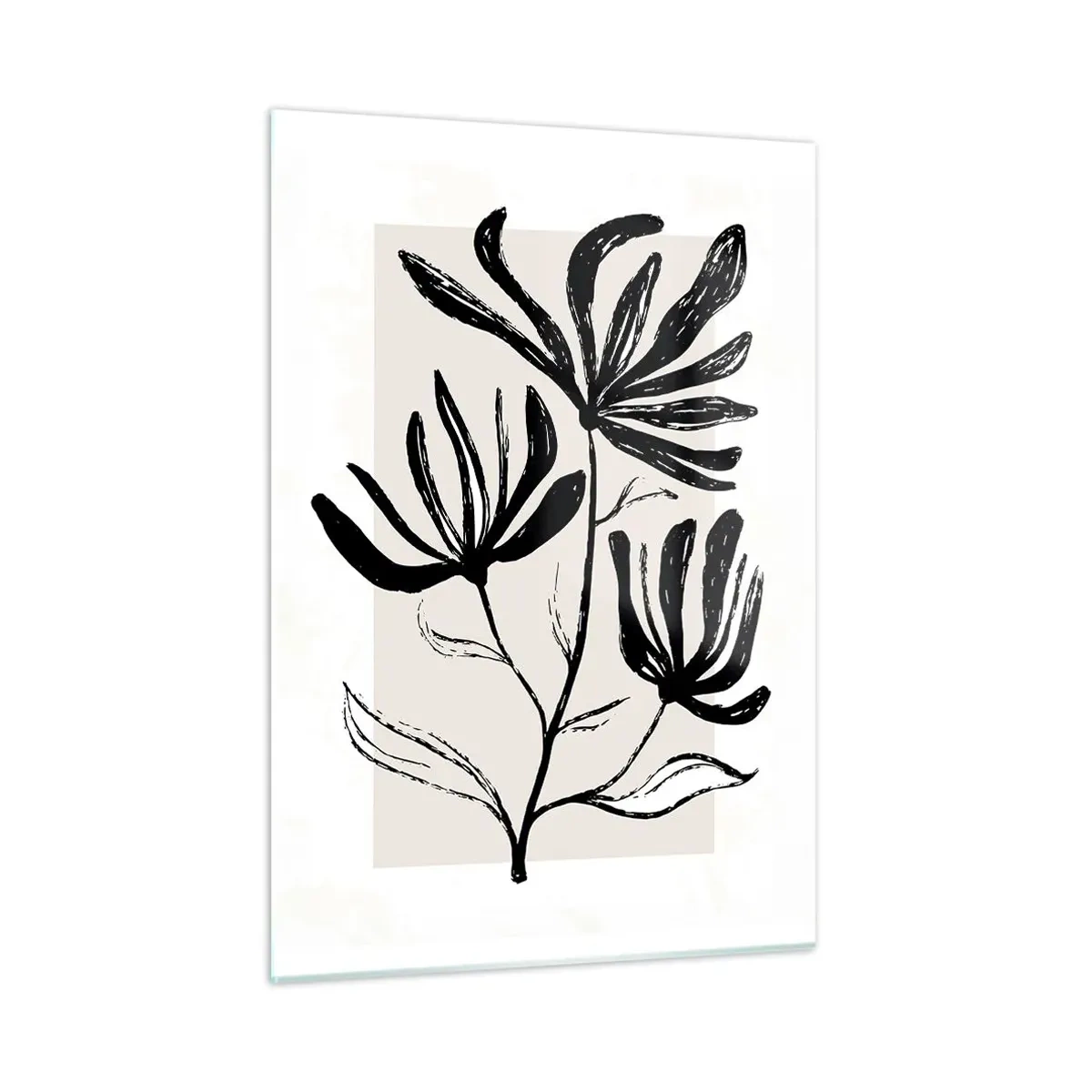 Obraz na skle - Náčrtek pro herbář - 50x70 cm